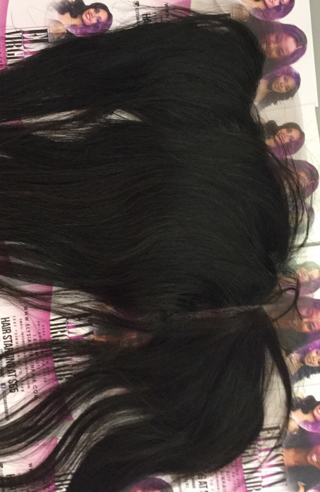 Straight lace frontal piece