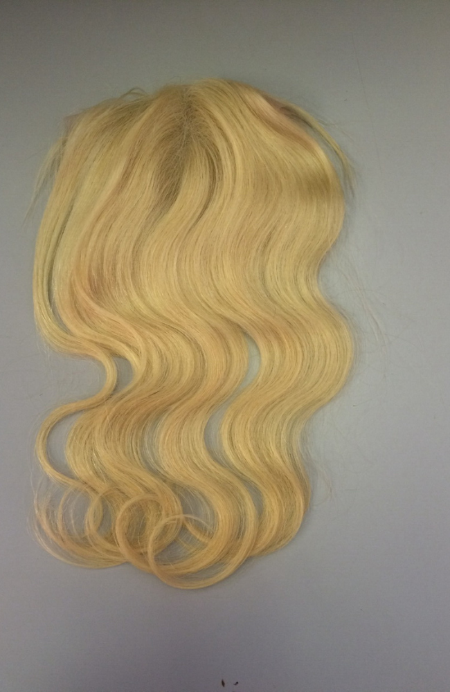 Blonde Brazilian straight  top closure piece