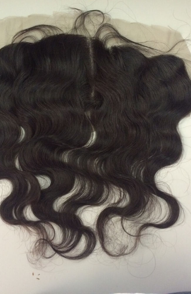 Brazilian Deep Wave Transparent lace frontal piece